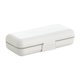 thumbnail image 2 of Dispensador de medicamentos rectangular de plástico | Cortador de pastillas ajustable | Organizador portátil de tabletas de plástico blanco | Dosificación precisa para viajes, oficina y uso doméstico, 2 of 5