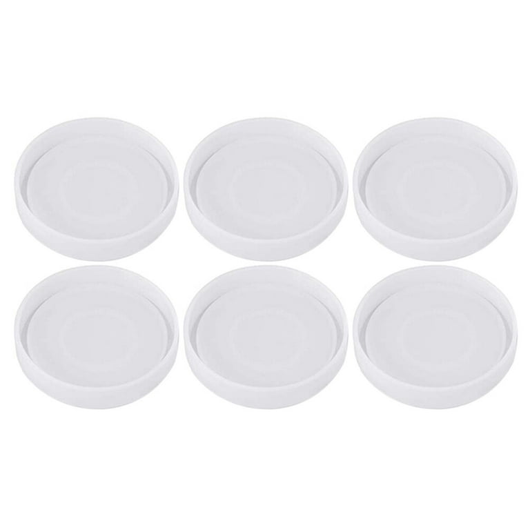 NUOLUX 6Pcs DIY Round Coaster Making Silicone Molds Creative Epoxy Cup Mat  Moulds 