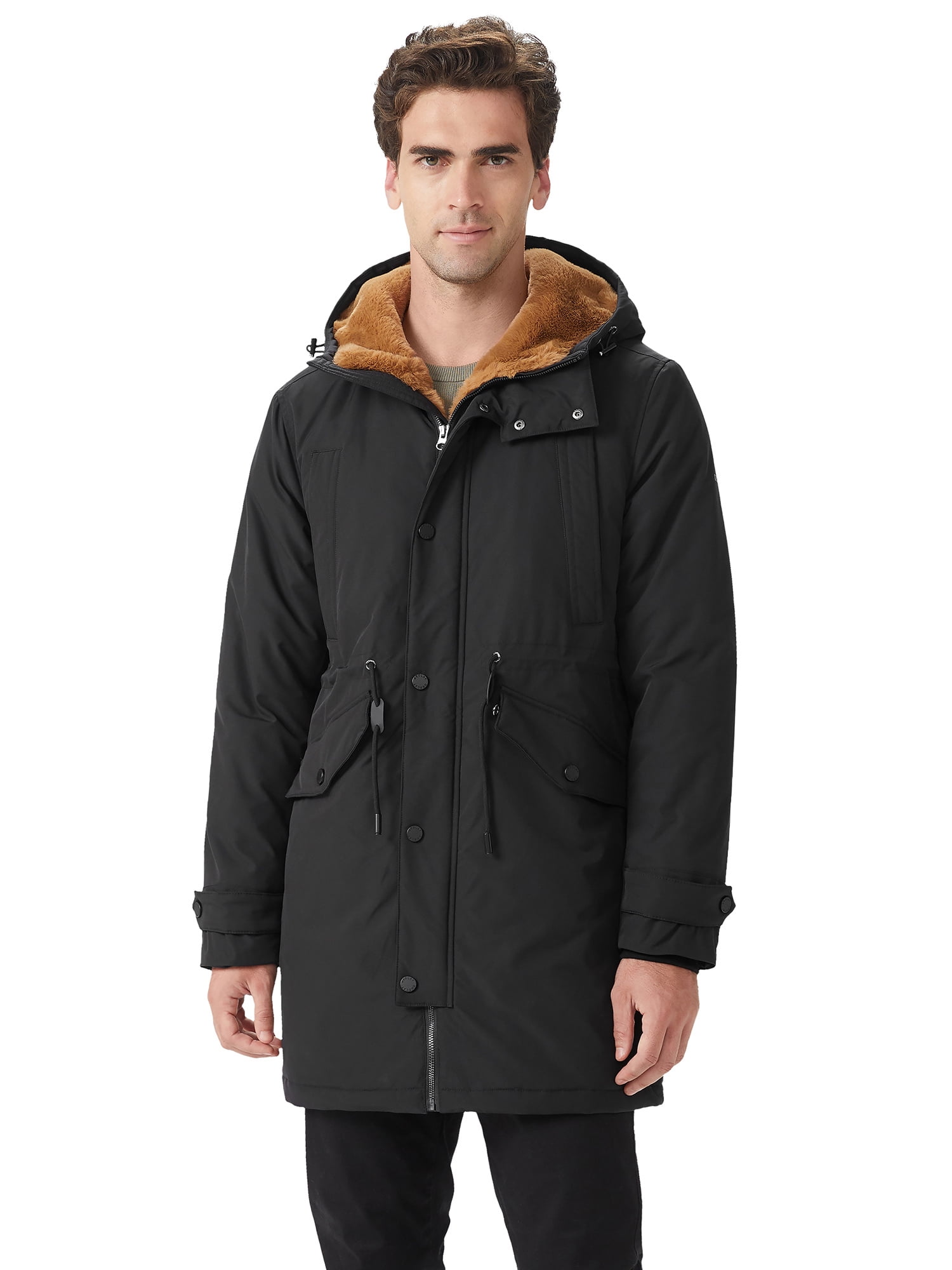 Orolay Men's Hooded Down Coat Winter Jacket with Multi-Pocket - Walmart.com