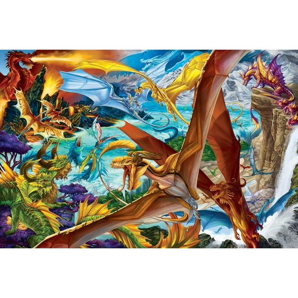 Rompecabezas Toynk It's A Dragon's World Fantasy 1000 piezas