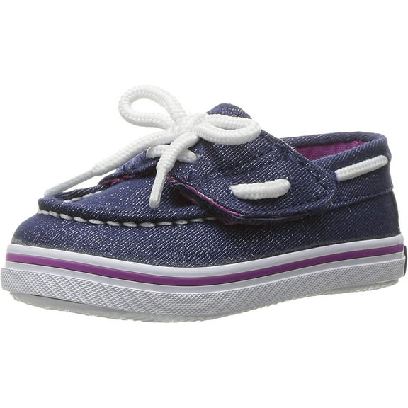 Sperry Top-Sider Kids Baby Girl's Seabright Crib Jr. Infant/Toddler Denim Sparkle Shoe