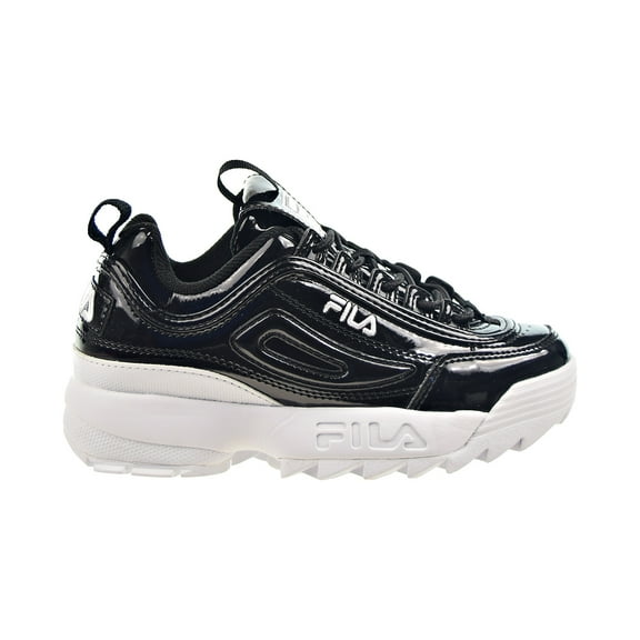 Fila Disruptor II Premium Patent Women's Shoes Black-White 5fm00039-014