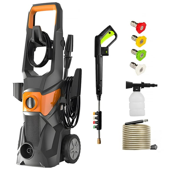 PUXI Electric Pressure Washer, 32FT Hose Electric Power Washer with 4 Quick Connect Nozzles, 2300 PSI 2.4 GPM Pressure Washer, Ideal for Car Washing, Deck, Driveway, Patio