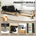 thumbnail image 6 of Pilates Reformer Machine - Foldable Wooden Reformer with Springs, Jump Board & Sitting Box | Home & Studio Use for Core Strength, Weight Loss | Oak Frame, 6 of 6