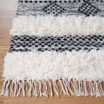 thumbnail image 4 of BNM Farmhouse Wool Geometric Fringe Rug, 4' x 6', Black, 4 of 7