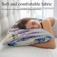 thumbnail image 5 of Purple Lavender King Pillow Covers, Butterfly Flower Abstract Brush Artwork Soft Throw Pillow Cases with Invisible Zipper, Decorative Pillowcase Pillows Protectors for Sofa Bed Couch 20"x36", 5 of 9