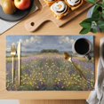 thumbnail image 2 of Oil Painting Wildflower Placemats Set of 1, Country Grassland Flower Plant Non-Slip Place Mats Washable Table Mats for Kitchen Dining Table Decorations Indoor/Outdoor, 2 of 9