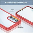thumbnail image 4 of Case for Samsung Galaxy A54 5G Phone Case Slim Dropproof [Defend from Drop/Scratch/Slip/Fingerprint] Clear Acrylic Hard Back Soft TPU Bumper Hybrid Phone Cover for Samsung Galaxy A54 5G-Red, 4 of 16