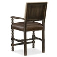 thumbnail image 5 of Beaumont Lane 25" Leather Seat Fabric Back Counter Stool in Dusty Wax and Black, 5 of 7