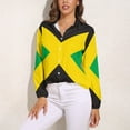 thumbnail image 3 of Jamaica Flag Long Sleeve Blouse Woman Streetwear Casual Shirts Summer Oversize Woman Streetwear Clothing Birthday Present, 3 of 7