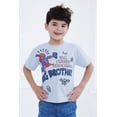 thumbnail image 2 of Marvel Spider-Man Little Boys' Short Sleeve Character Graphic Milestone T-Shirt Light Blue Spider-Man Big Brother, 2 of 5