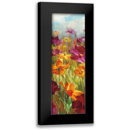 Nai, Danhui 7x14 Black Modern Framed Museum Art Print Titled - Cosmos in the Field III