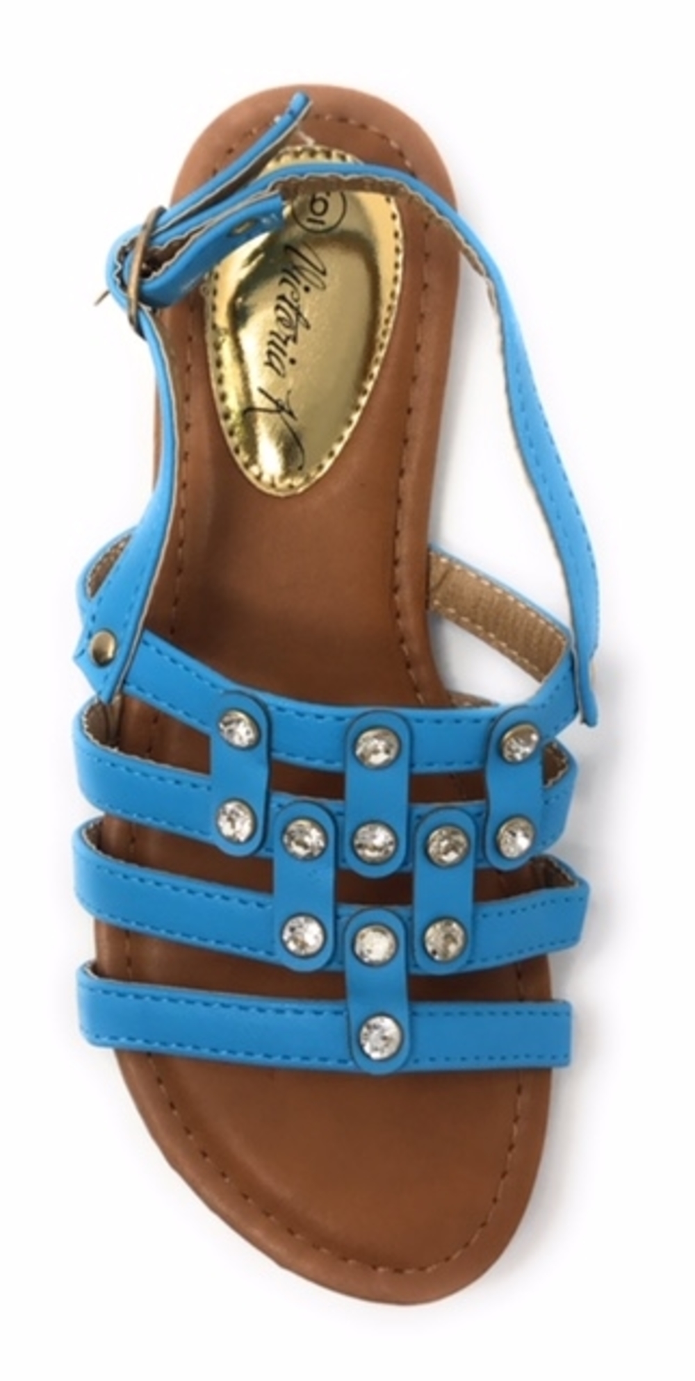 Victoria K Women's Front Strapped With Rhinestone Sandals