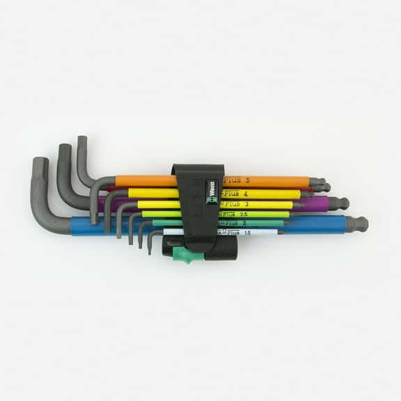 Wera 022089 Multicolor Hex Ball End Hex Metric L-key Clip Set