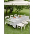 thumbnail image 4 of Outdoor Tablecloths with Umbrella Hole & Zipper, Sage Green 54x80 Inch Tablecloth Rectangle, Summer Botanical Leaves Watercolor Waterproof Table Cloth, Patio/Pool/Picnic Table Covers, 4 of 8