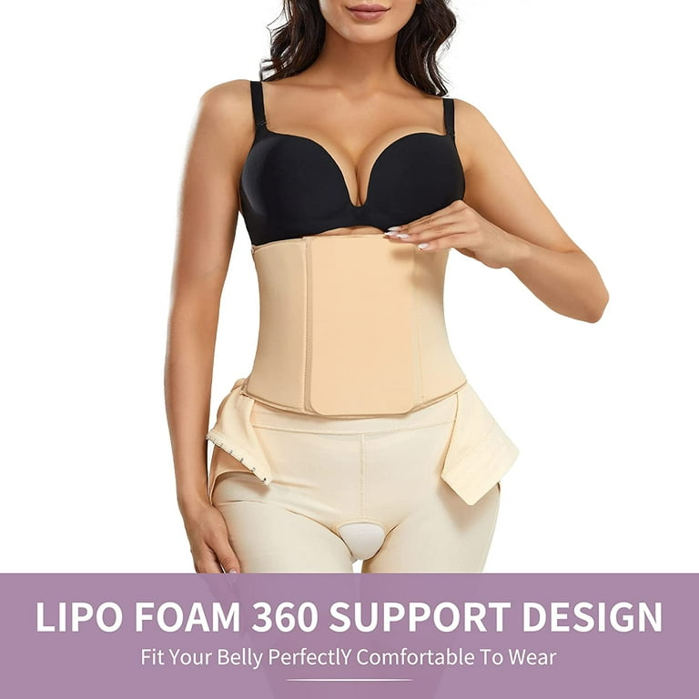 Abdominal Board 360 Lipo Foam Ab Board Post Liposuction Waist Belly Wrap  Board for Lipo Recovery One Size,Black