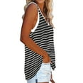 thumbnail image 6 of GigrtiJin Striped Tank Top for Women V Neck Sleeveless Tees Shirts Oversized Loose Vest Casual Trendy Going out Camisole, 6 of 8