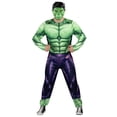 thumbnail image 1 of Disfraz de adulto Jazwares Marvel Hulk con mono acolchado y máscara, talla M, 1 of 4