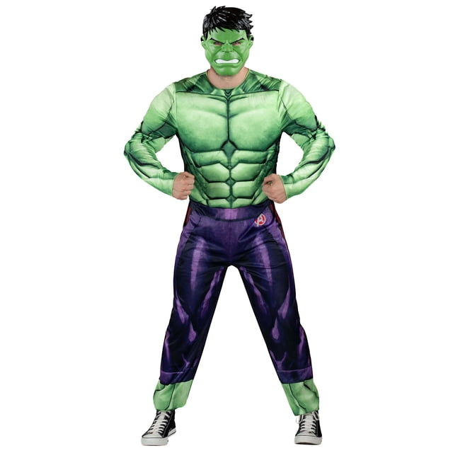 Disfraz de adulto Jazwares Marvel Hulk con mono acolchado y máscara, talla M