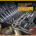 thumbnail image 6 of Klutch Mechanic's Socket Set, 97-Pc., 1/4in., 3/8in. and 1/2in. Drive, SAE & Metric, 6 of 9