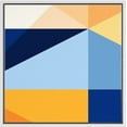 thumbnail image 3 of PixonSign Framed Canvas Print Wall Art Blue, Yellow, Orange Color Blocks Geometric Shapes Illustrations Minimalism Modern Colorful Multicolor Ultra for Living Room, Bedroom, Office - 24"x24" White, 3 of 5