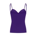thumbnail image 3 of Textilo Women's Plus Size Tank Tops with Built In Bras V Neck Spaghetti Strap Camisole Sleeveless Cami Tanks Shirts Comfy Lightweight Loose Fit Flowy Casual Tunic Tees,Dark Purple 4XL, 3 of 6