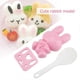 thumbnail image 4 of Pcs Food Grade PP Rabbit Sushi Molds for Making Handmade Onigiri (Pink), 4 of 4