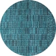 thumbnail image 1 of Ahgly Company Indoor Round Abstract Light Blue Modern Area Rugs, 4' Round, 1 of 4