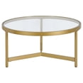 thumbnail image 4 of Henn&Hart Table Basse Moderne en Métal/verre 32" en Finition Laiton, 4 of 7