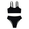 thumbnail image 5 of High Waist Bikini Swimsuit Junior Bathing Suits Womens 2 Piece Sets Black, Sizes S-XL, 5 of 5