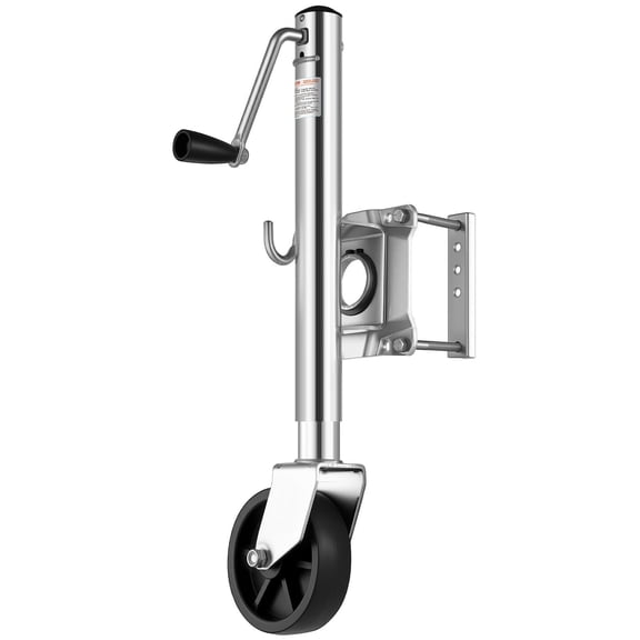 Heavy Duty Swivel Boat Trailer Jack 1000 lbs Load Capacity with PP Single Wheel Ergonomic Handle 10 inch Lift for RVs Boats Horse Utility Trailers