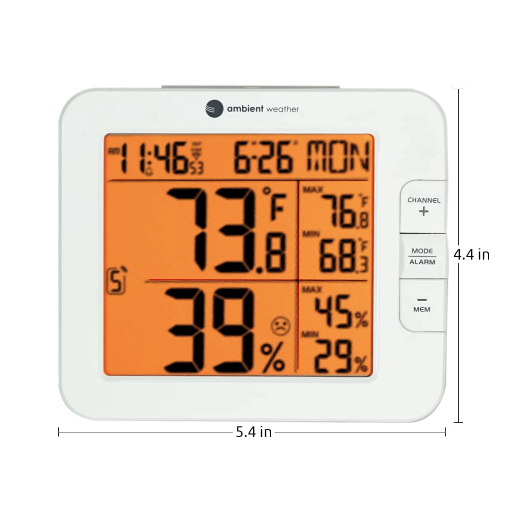Ambient Weather WS-8482-X3 Wireless 7-Channel Internet Remote Monitoring Weather Station with Three Indoor/Outdoor Temperature & Humidity Sensors, Compatible with Alexa