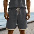 thumbnail image 2 of Miluxas Men's Baggy Shorts Casual Drawstring Knee Length Baggy Sweat Shorts Loose-Fit Workout Shorts Dark Gray L(L), 2 of 8