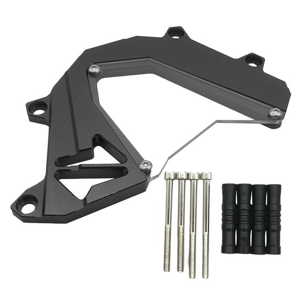 Cubierta protectora de cadena de piñón delantero de motocicleta, funda protectora de motor compatible con Negro