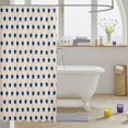 thumbnail image 3 of Manfei Vintage Stars Shower Curtain 72Wx72L,Galaxy Theme Bathroom Curtain,Navy Cream, 3 of 5