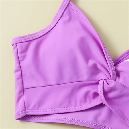 

Gubotare Girls Swimsuit Beach Sport Thin Straps Summer Beach Rash Guard Swimwear For 7 To 14 Years Girls Swimming Suits Purple 9-10 Years