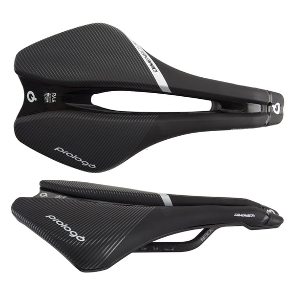 Prologo Dimension PAS Nack Saddle 143 Black Carbon Rail Pressure Relief Road