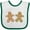 White and Green, variant on Inktastic Twin Gingerbread Boy and Girl Co Boys or Girls Baby Bib