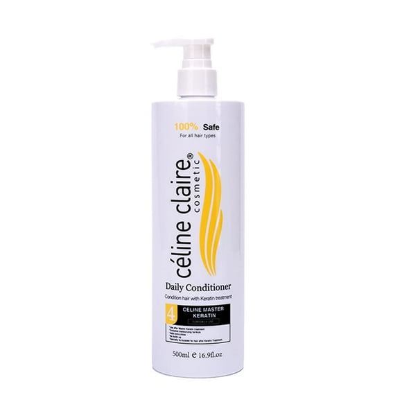 Pour les Cheveux Traités Chimiquement, l'Après-shampoing Quotidien à la Kératine Céline Master, Utilisation Régulière, Offrira un Éclat Conditionnant Supérieur aux Cheveux