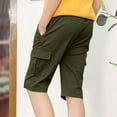 thumbnail image 6 of Pounoo New Boys Shorts 10-12 Cute Fashion Solid Half Shorts Pants with Pocket Breathable Elastic Waist Athletic Works Shorts Boys, 6 of 9