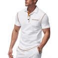 thumbnail image 6 of Zimjoy Mens Polo Shirts Short Sleeve Strech Casual Dress Golf Polo Shirts Summer Soft Lightweight with Chest Pocket White L, 6 of 6