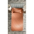 thumbnail image 3 of Ambesonne Abstract Quilted Bedspread Set 2 Pcs, Comb Pattern Waves, Twin Size, Pale Rust, 3 of 3