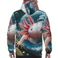thumbnail image 7 of Daiia Bubbles Axolotl Fantasy for Men's Fashion Hoodies & Sweatshirts with Kangaroo Pocket Hooded Sweatshirt Breathable & Moisture Wicking-Small, 7 of 7