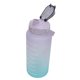 thumbnail image 1 of Sports Water Bottle, Cycling&nbsp;Water&nbsp;Bottle Gradient Portable Reminders Leakproof Reusable Motivational&nbsp; Frosted With Handle For Running For Hiking For Camping ANGGREK Otros, 1 of 8