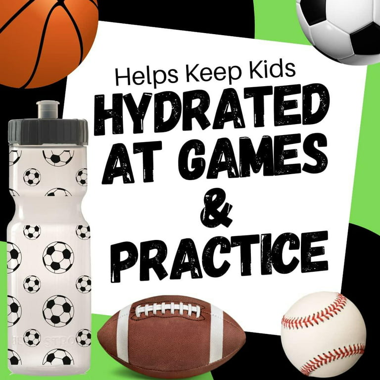 Kids Sports Squeeze Water Bottle 2 Pack - 22 oz. BPA Free Sport Bottle W/  Easy Open Push/Pull Cap - …See more Kids Sports Squeeze Water Bottle 2 Pack