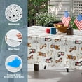 thumbnail image 4 of Newbridge Patriotic Dogs and American Flag 60 x 84 inch Rectangle Vinyl Flannel Backed Tablecloth, 4 of 7