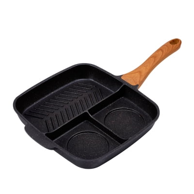 

Maifanshi fried steak pot multi-function household omelette pan pan induction cooker non-stick pan Black