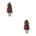 thumbnail image 2 of Yuarrent Planta artificial con lavabo Árbol de imitación Plantas en maceta simuladas Maceta de pulpa de plástico para la decoración del Type4 NO4, 2 of 6