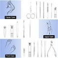 thumbnail image 6 of Manicure Set 19 Pcs Nail Clippers Kit Professional Pedicure Care Tools Stainless Steel Grooming Kit Thick Cutter & File Scissors & Fingernails with Case for Travel or Home Black, 6 of 7