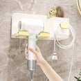 thumbnail image 1 of Hair Dryer Bracket Without Punching Bathroom Hair Dryer Storage Rack Plastic Hair Dryer, 1 of 2